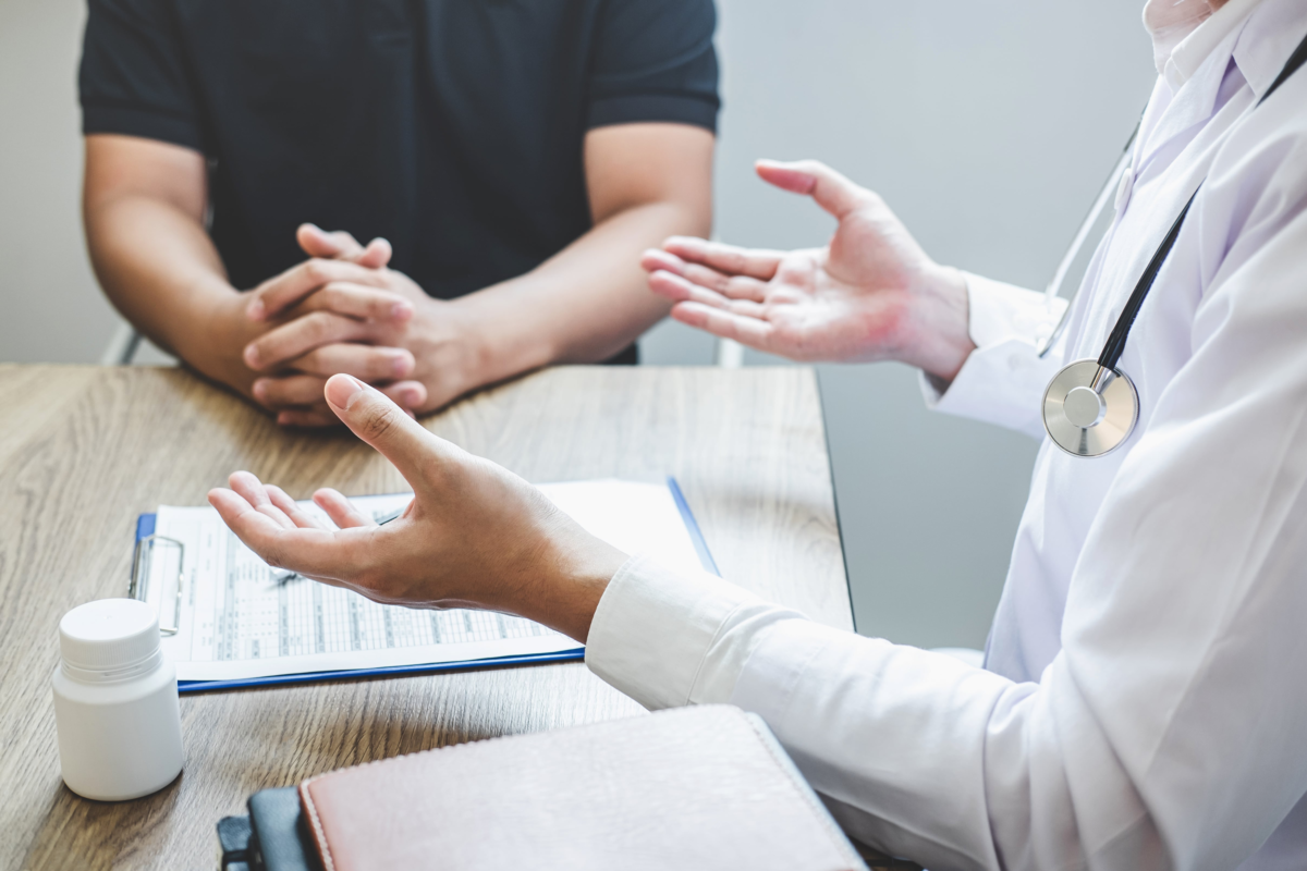 Patient listening to Doctor